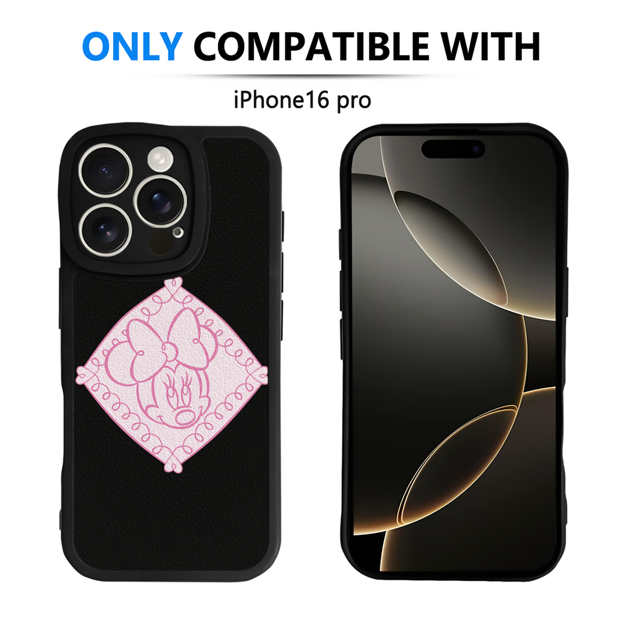 （画像用） ミッキーマウス Mickey Mouse 【iPhone 16シリーズ対応】シリコンスマホケース（レザー調） 材質：シリコン